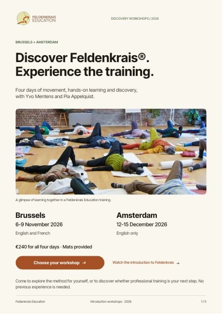 Cover of the Brussels and Amsterdam discovery workshop brochure