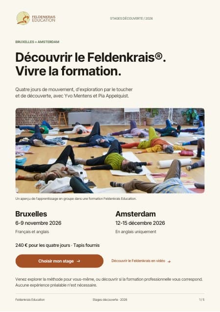 Couverture de la brochure des stages découverte de Bruxelles et Amsterdam